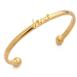 Kate Spade Love Script Cuff Gold Bracelet